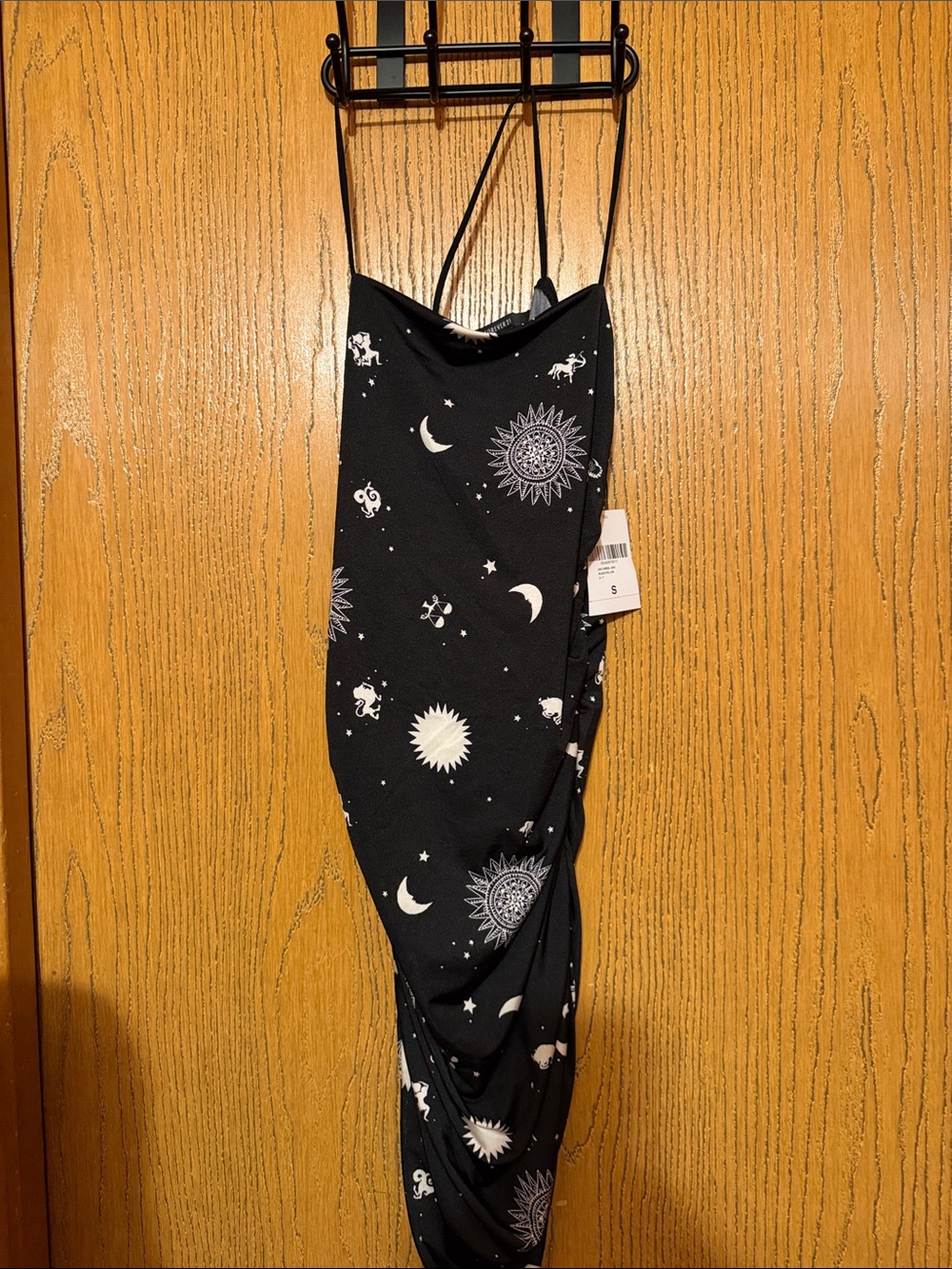 Forever 21 Black Celestial Print Midi Dress
